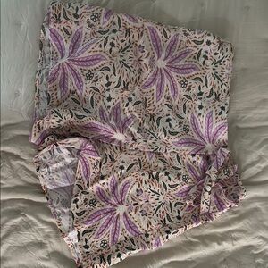 LOFT Floral Mini Skirt - Pink and Purple